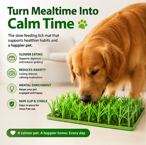 Grass Lick Mat — for Stress-Free Pet Mealtime