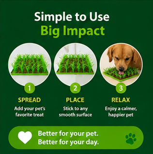 Grass Lick Mat — for Stress-Free Pet Mealtime