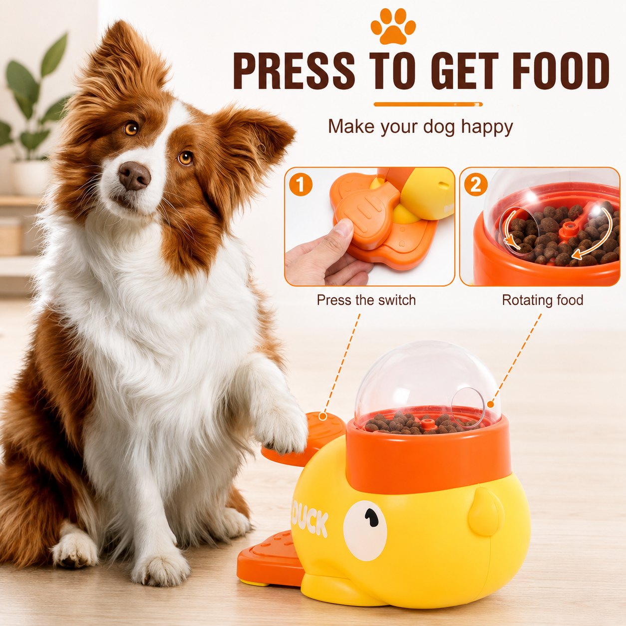 Interactive Duck Treat Dispenser — for Curious Dogs