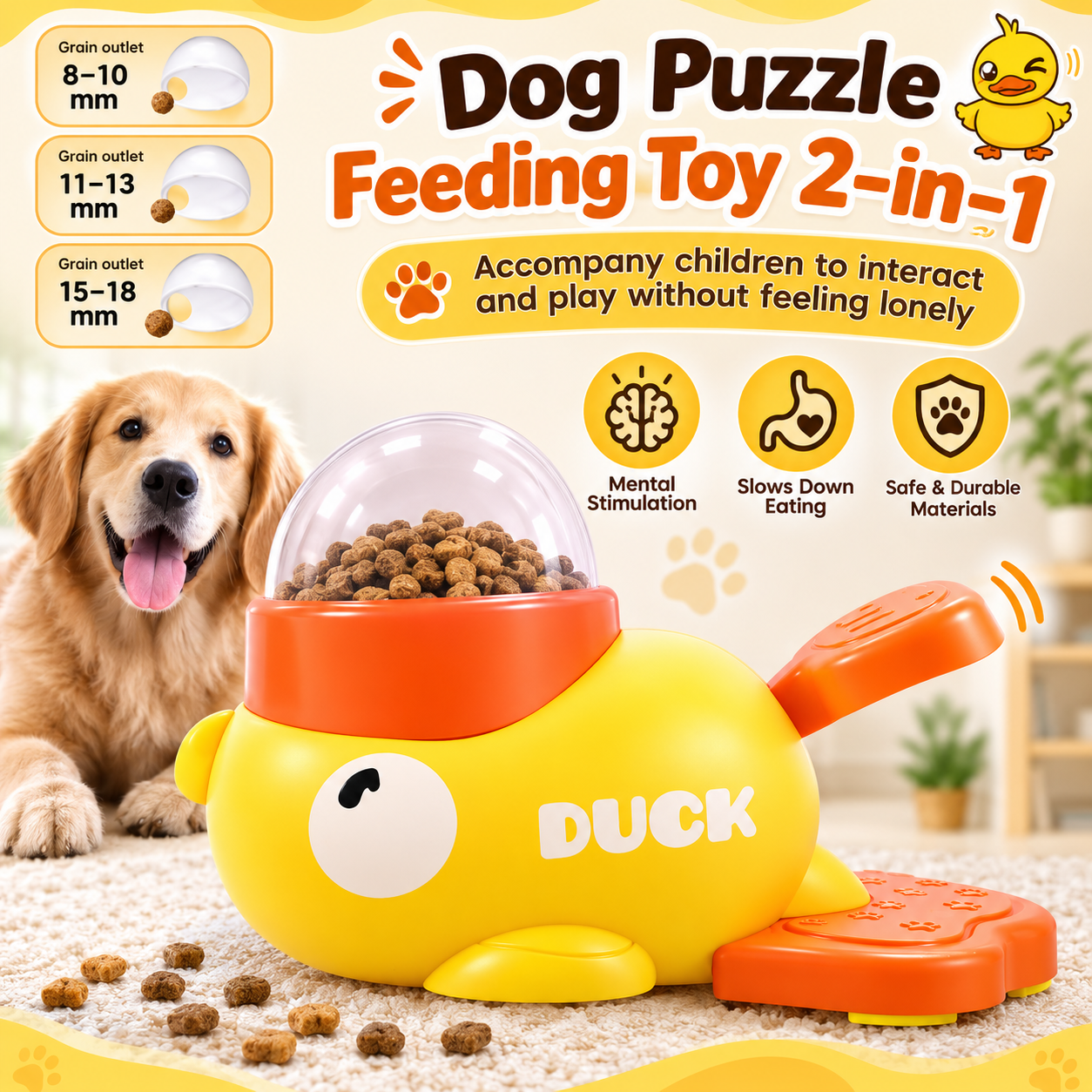 Interactive Duck Treat Dispenser — for Curious Dogs