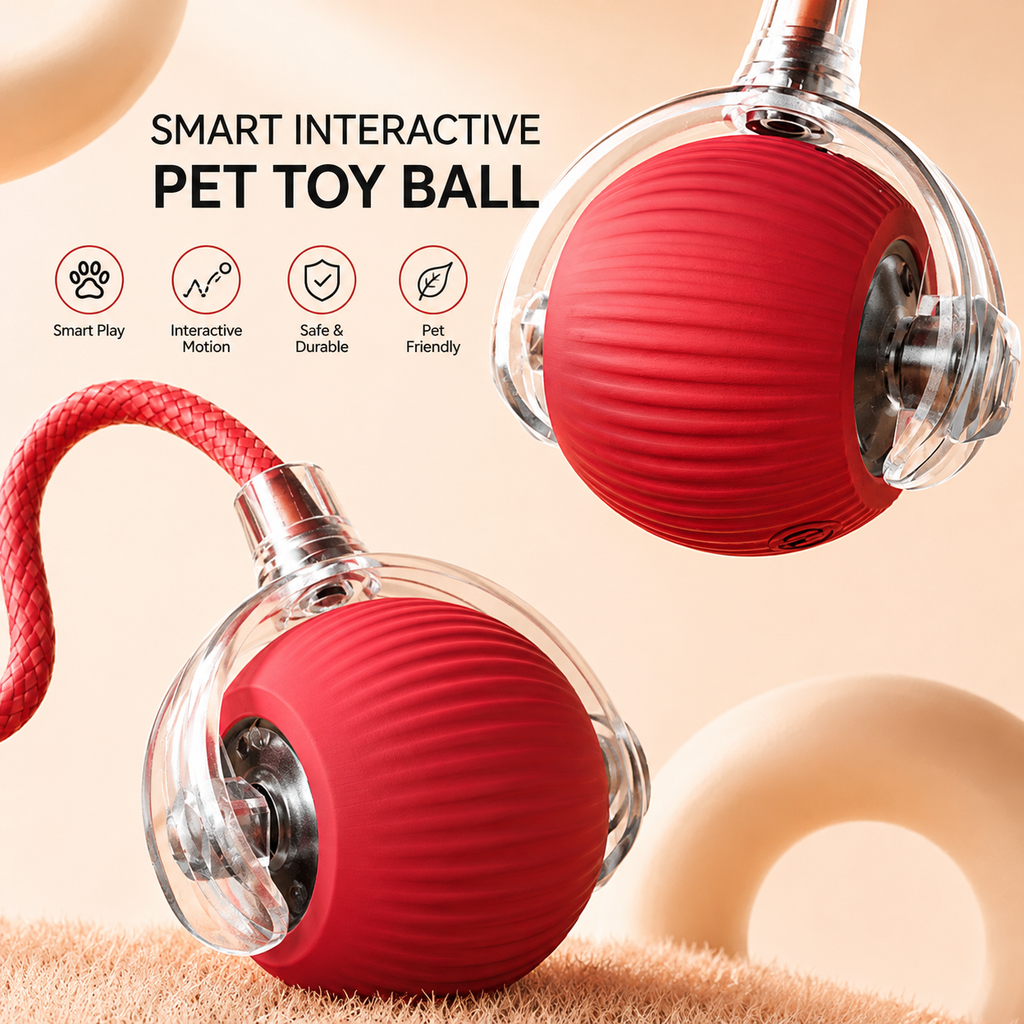 Pelota Rodante Inteligente — para perros activos y gatos curiosos