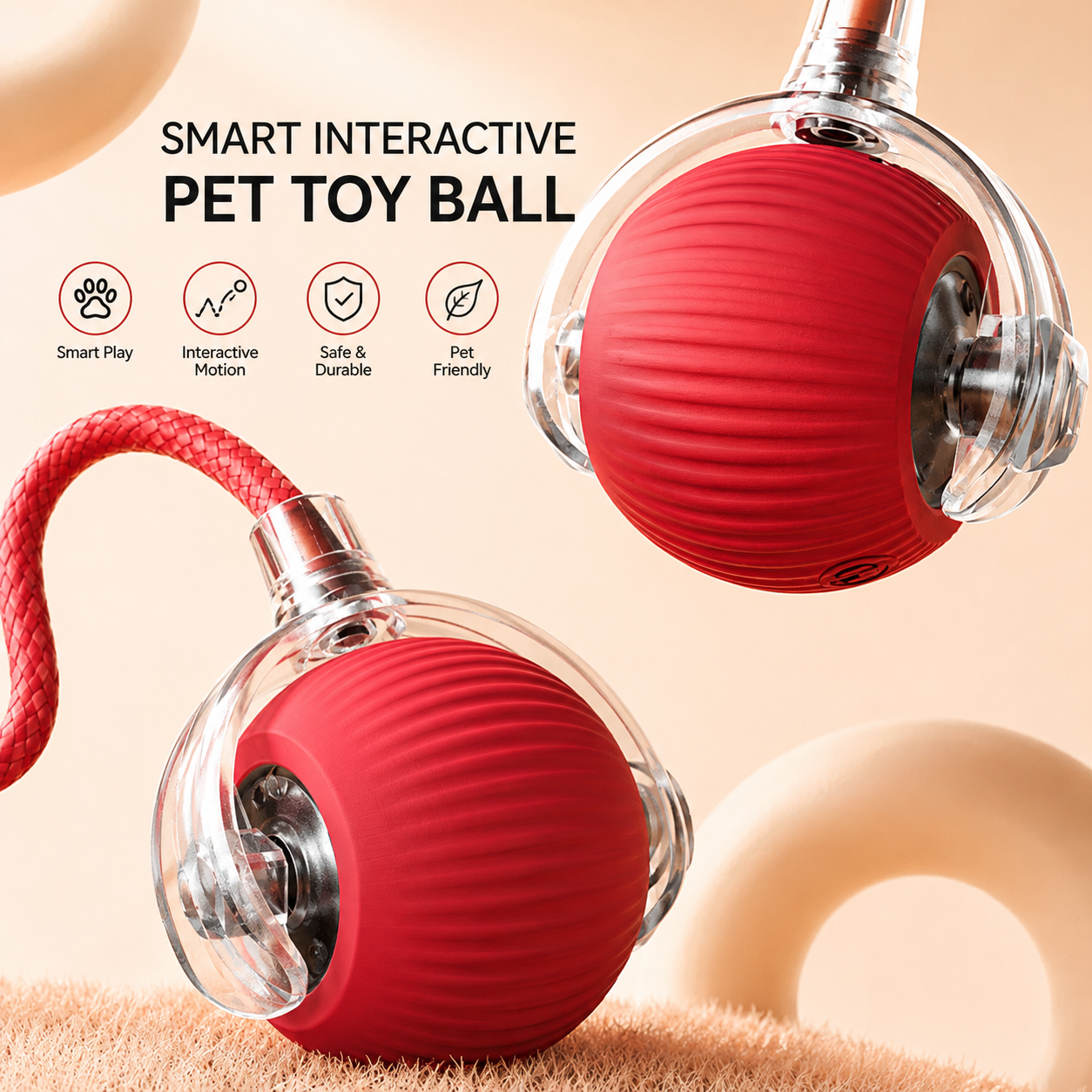 Smart Rolling Ball — for Active Dogs and Curious Cats