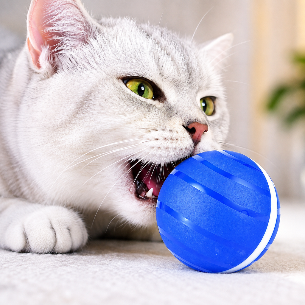Balle roulante à LED — Amuse joyeusement les animaux de compagnie