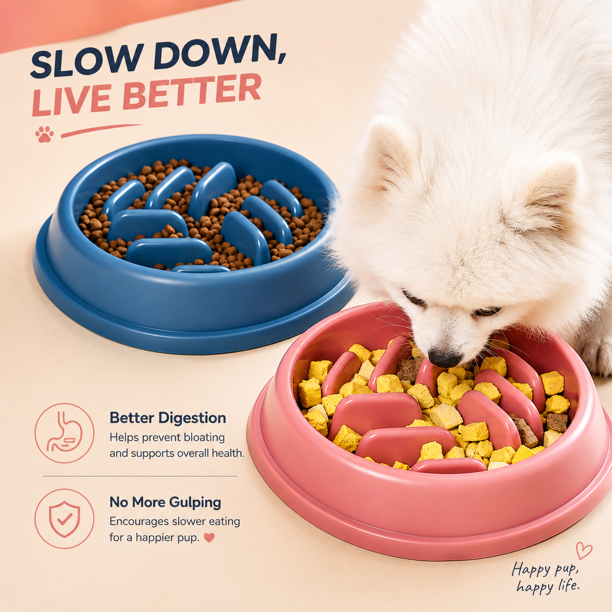 Slow Feeder Bowl — for Healthier, Happier Mealtimes