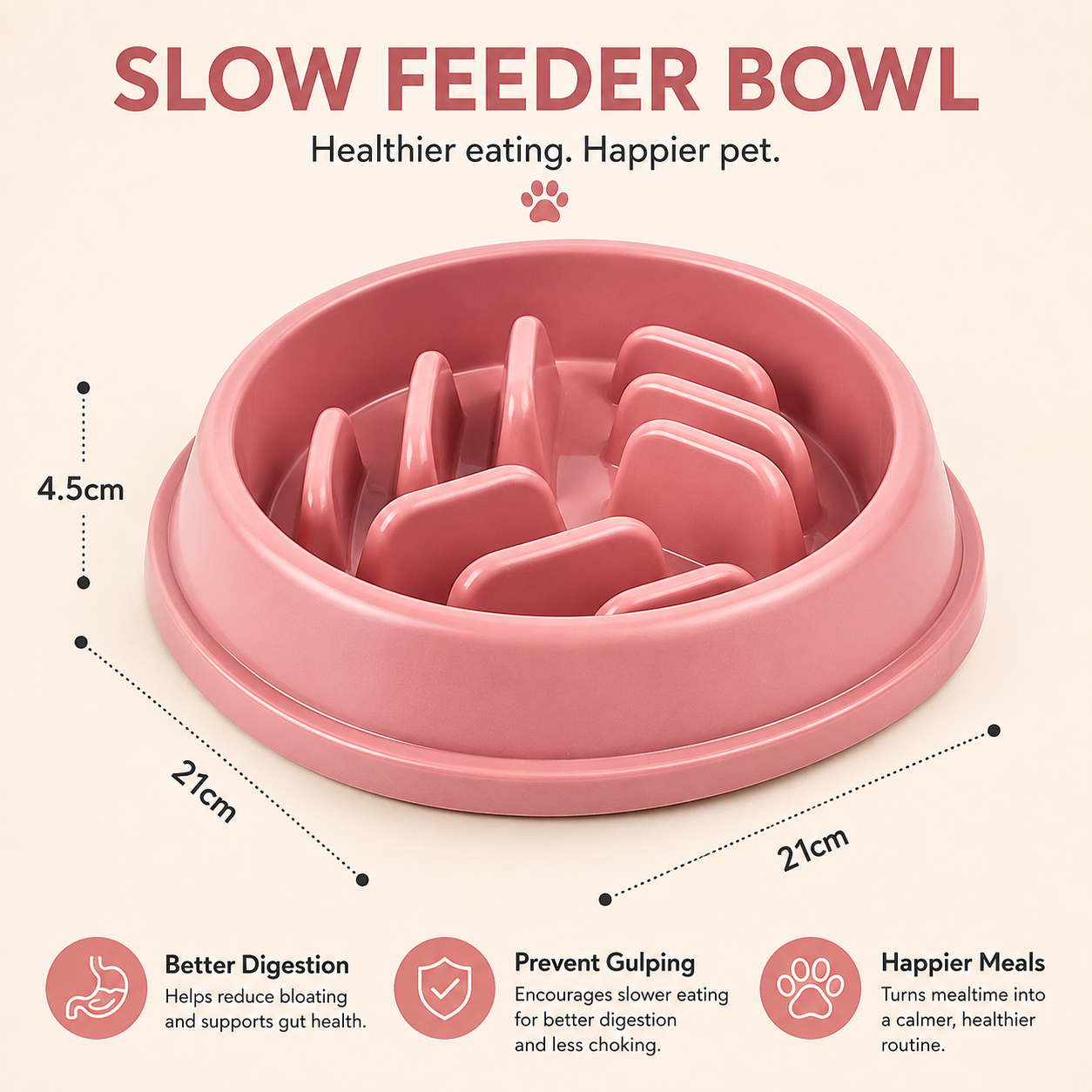 Slow Feeder Bowl — for Healthier, Happier Mealtimes