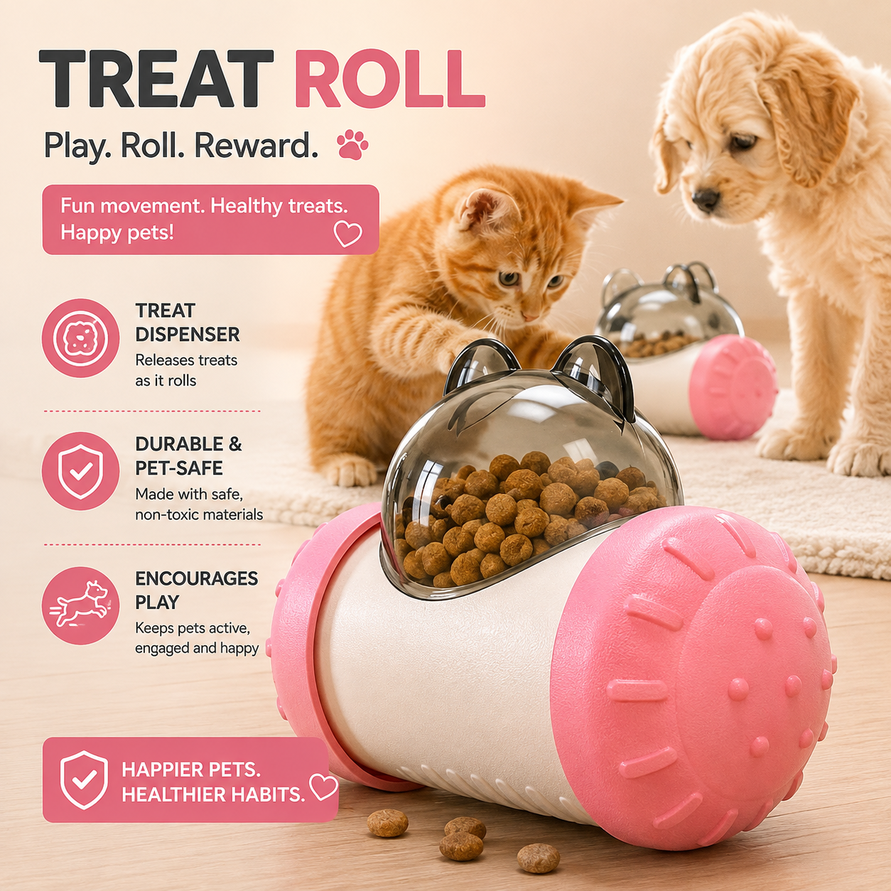 Interactive Treat Ball — for Endless Tail-Wagging Fun
