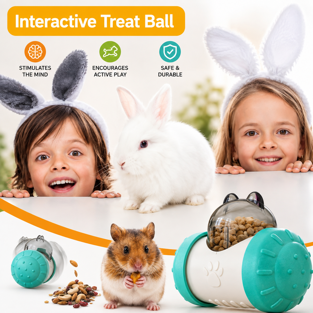 Interactive Treat Ball — for Endless Tail-Wagging Fun