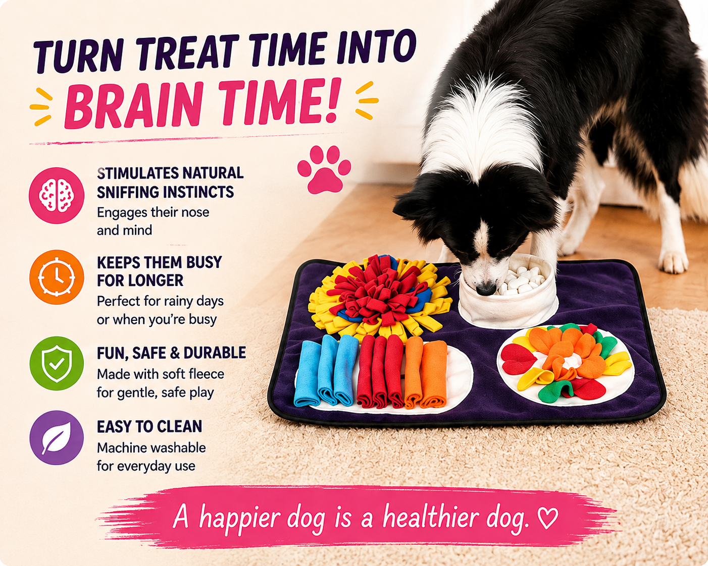 Italian Feast Snuffle Mat — for Happy, Curious Dogs