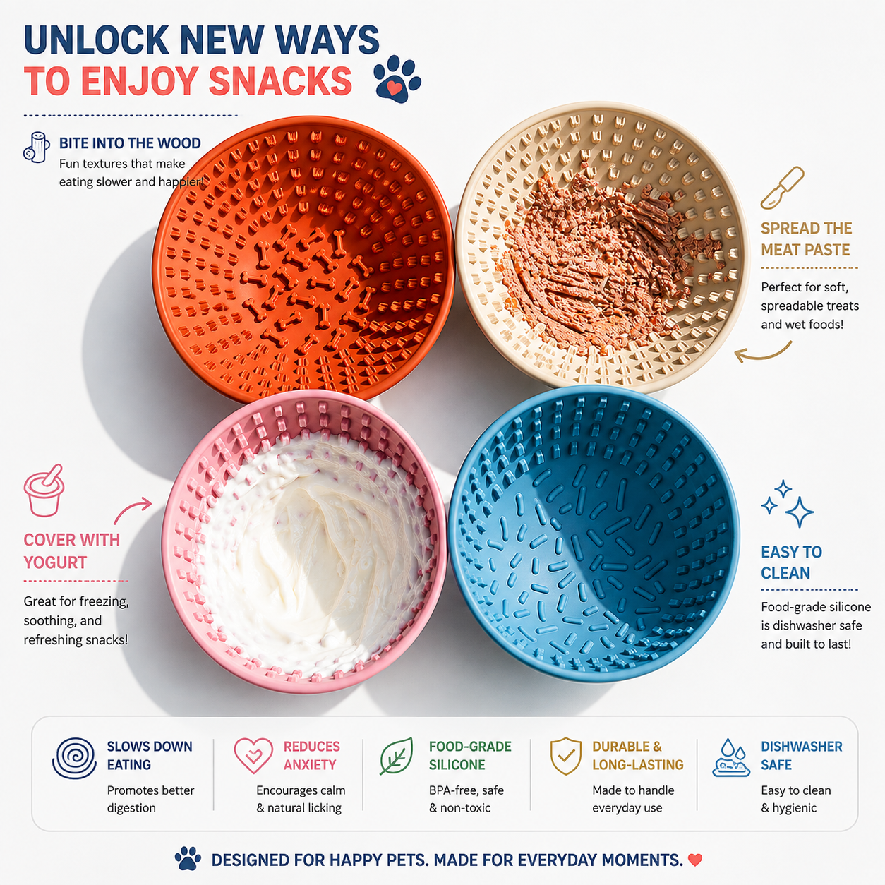 Lick & Relax Feeding Mat — for Dogs and Cats