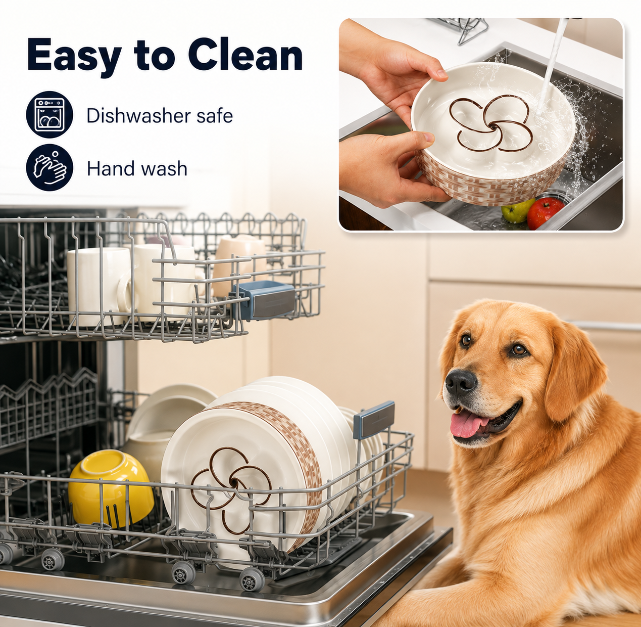 Gamelle en céramique "Repas serein" — pour des chiens heureux et en bonne santé