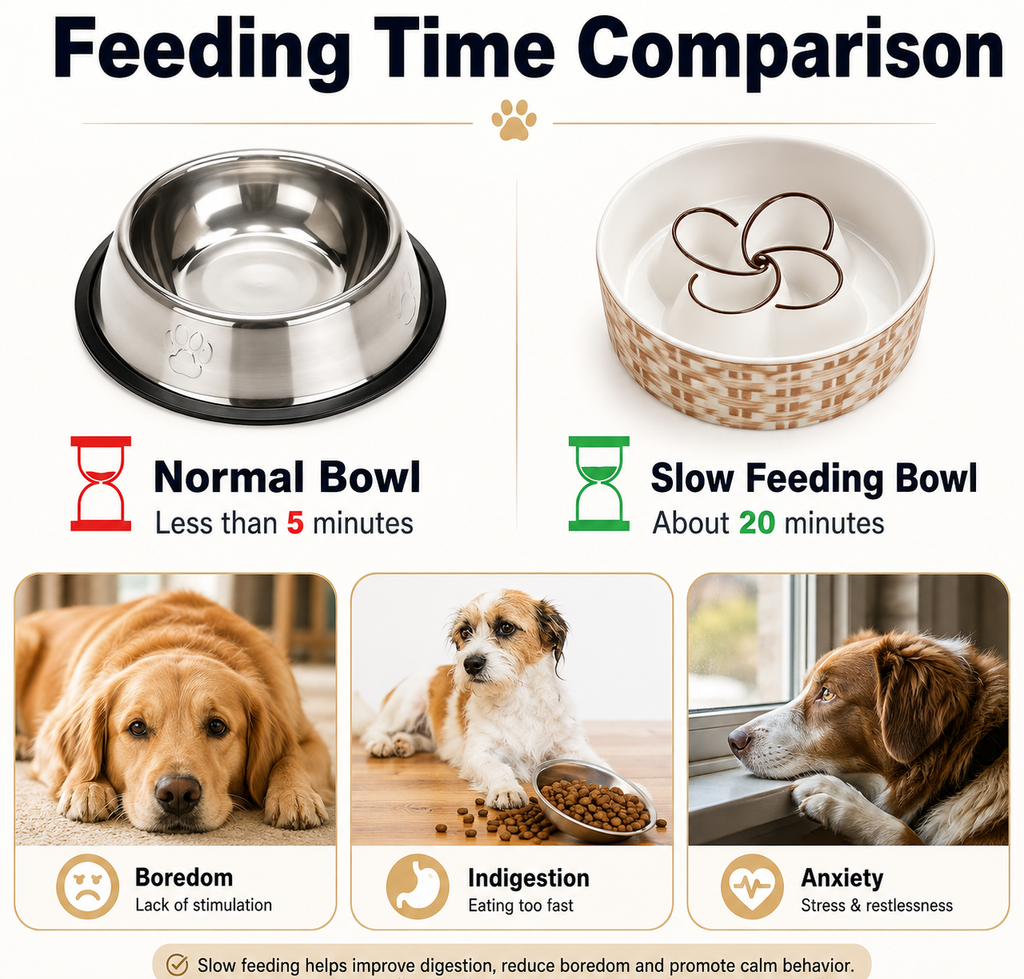 Gamelle en céramique "Repas serein" — pour des chiens heureux et en bonne santé